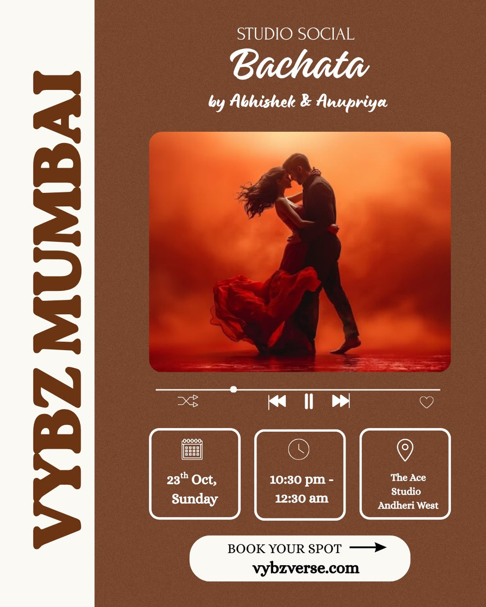 Bachata by Abhishek & Anupriya | A studio social
